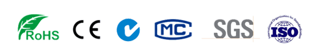 RoHS, CE, MC, SGS and ISO certifications